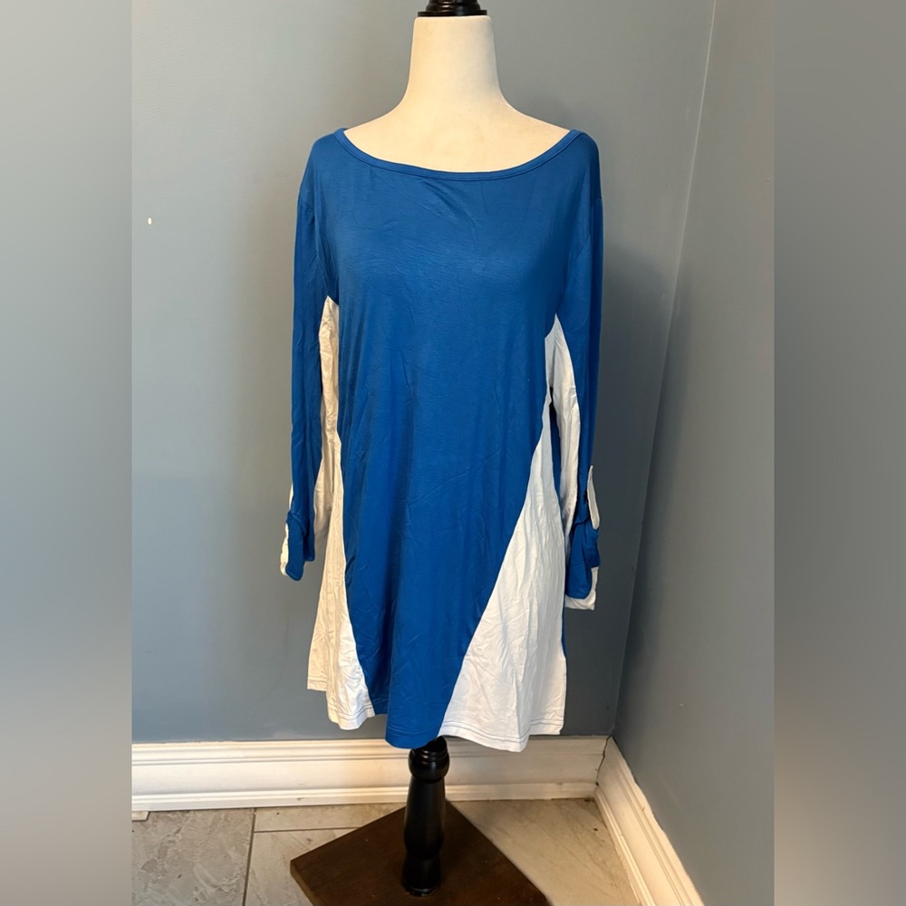 BAMBOO Blue and White Dress
